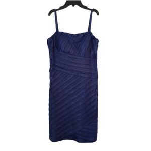 Musani Couture Woman’s Blue Sleeveless Midi Dress. Size 12.